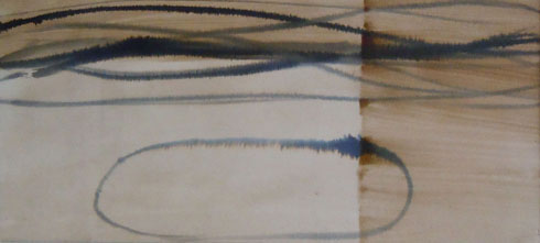 Circle and Skylines, 2009 (ink and varnish on paper)