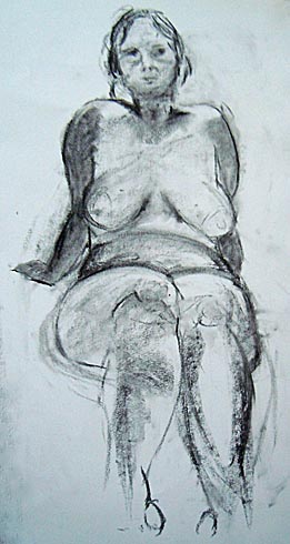Girl Reclining, 2011 (charcoal on paper)
