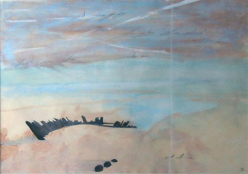 Wind and Flow, 2010 (mixed media on paper)