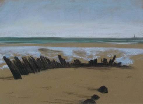 Wood Tidings, 2010 (charcoal and pastel on paper)