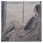 Girl in the Window, 2011 (charcoal on paper)