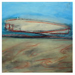 Pastel Birsay Sketch, 2011 (ink, varnish and pastel on paper)