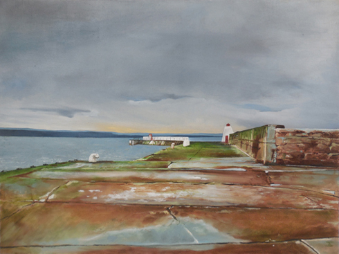 Puddle on the Pier, 2014 (oil on canvas)