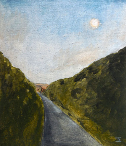 Collach Moon Rising, 2016 (oil on canvas on board)