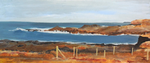 Field to Skipi Geo, 2016 (oil on canvas on board)