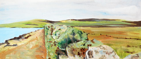 Houton Dyke, 2016 (oil on canvas on board)