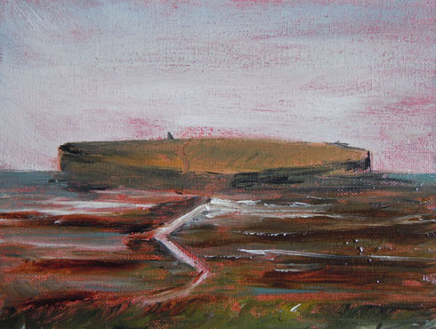 Low Tide at the Broch, 2011 (oil on canvas on board)